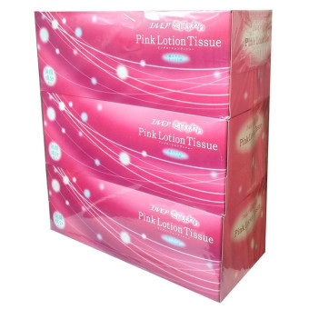 Салфетки косметические Kami shodji Ellemoi Pink 2-слойные (3 упаковки по 180 штук)