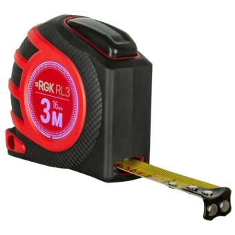 Рулетка измерительная RGK RL3 3 м x 16 мм сталь/нейлон с поверкой (756006)