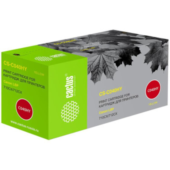 Картридж лазерный Cactus 040 H Y CS-C040HY/0455C001 для Canon желтый совместимый Картридж лазерный Cactus 040 H Y CS-C040HY/0455C001 для Canon желтый совместимый