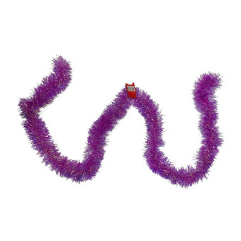 Мишура новогодняя фиолетовая 200x9 см