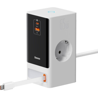Сетевое зарядное устройство Baseus PowerCombo 65 Вт (BAS-PSLR000602) Сетевое зарядное устройство Baseus PowerCombo 65 Вт (BAS-PSLR000602)