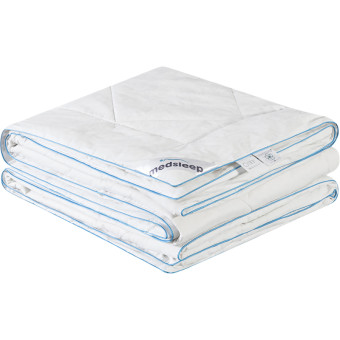 Одеяло 1.5-спальное Medsleep Skylor 140x200 см стёганое с кантом белое