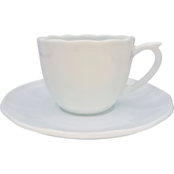 Набор чайный Кулинарк Тюльпан на 6 персон стекло (6 чашек 220 мл, 6 блюдец 14 см)