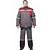 Костюм рабочий зимний мужской з33-КПК с СОП серый/красный (размер 60-62,  рост 170-176)