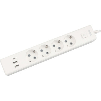 Удлинитель Power Cube 4 розетки + USB 1.9 м с заземлением и выключателем (PC-6-2M)