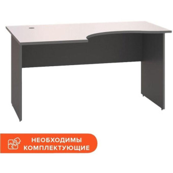 Стол эргономичный Стратегия левый (серый, 1400х1000х735 мм)