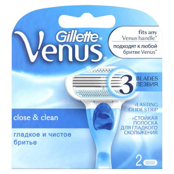 Сменные кассеты для бритья Gillette Venus (2 штуки в упаковке)
