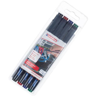 Набор маркеров промышленных Edding E-8407/S для кабелей 4 цвета (0.3 мм)