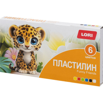 Пластилин классический Lori 6 цветов 143 г (Плф-006)