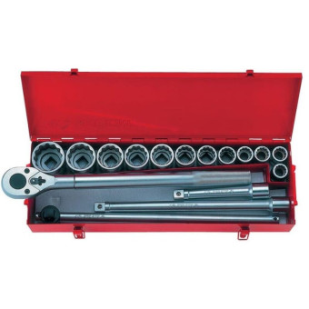 Набор головок двенадцатигранных King Tony 21-50 мм 3/4" 16 предметов (6016MR)