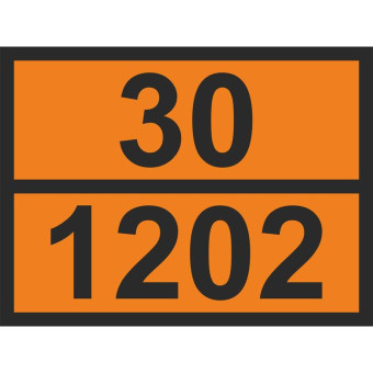 Знак безопасности Знак ООН 30/1202 Дизель (300х400 мм, пленка)
