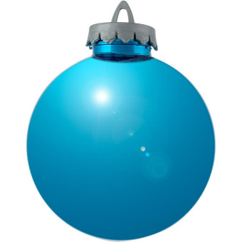 Новогодний шар пластик синий (диаметр 15 см, 502375)