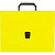 Папка-портфель пластиковая Attache Neon А4 желтая (335x230 мм, 1 отделение)