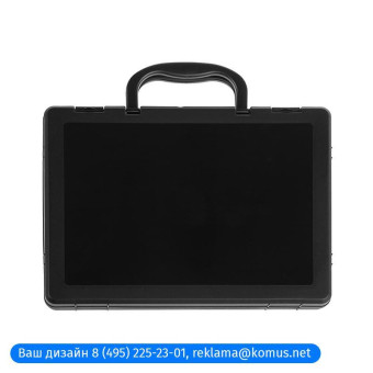 Папка-портфель Стамм пластиковая А4 черная (270x360 мм, 1 отделение)