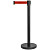 Стойка ограждения Alt с вытяжной лентой (черный, лента красная 5 м)
