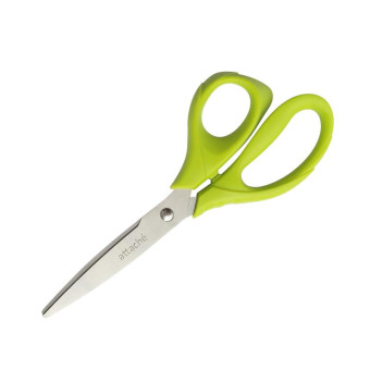 Ножницы Attache Spring 175 мм с пластиковыми анатомическими ручками салатового цвета
