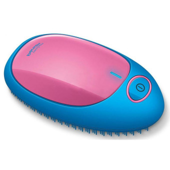 Расческа Beurer HT 10 для распутывания волос с ионизацией голубая/розовая 117 мм