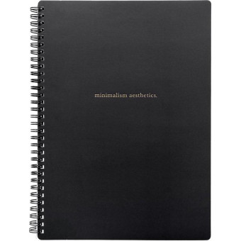 Тетрадь общая Be Smart Aesthetics А4 96 листов в клетку на спирали (обложка черная, матовая ламинация)