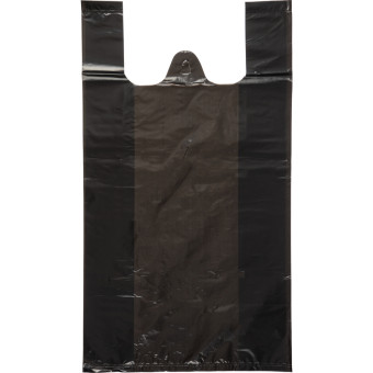 Пакет-майка 40+18х70 см 45 мкм чёрный (50 штук в упаковке)