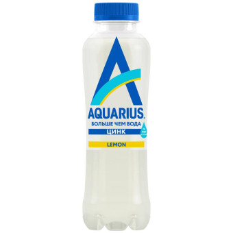 Вода питьевая Aquarius цинк-лимон негазированная 0.4 л (12 штук в упаковке)