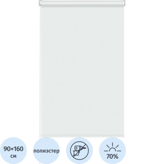 Рулонная штора Stars-W1985 V400 полиэстер белая (90х160 см)
