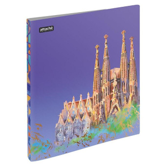 Папка с зажимом Attache Selection Travel Spain А4+ 0.5 мм разноцветная (до 120 листов)
