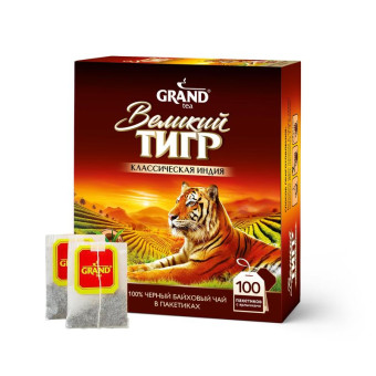 Чай Великий Тигр Отборный черный 100 пакетиков