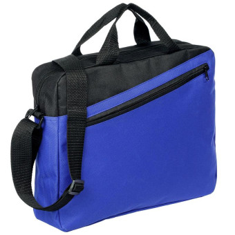Конференц-сумка из полиэстера синяя/черная (38x30x8 см)