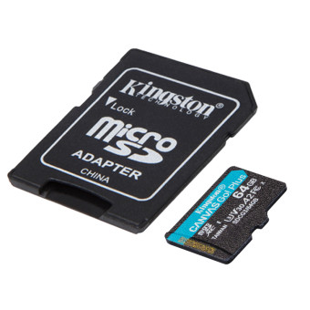 Карта памяти 64 Гб microSDXC Kingston Canvas Go! Plus UHS-I Cl10 (SDCG3/64Gb)