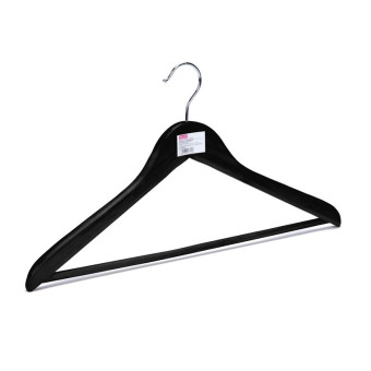 Вешалка-плечики Attache CU3013M-B3 деревянная с перекладиной черная  (размер 48-50, 3 штуки в упаковке)