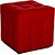 Пуф Лотос красный (искусственная кожа, 400x400x420 мм)