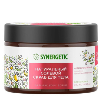 Скраб для тела Synergetic Пачули и ароматный бергамот 300 мл