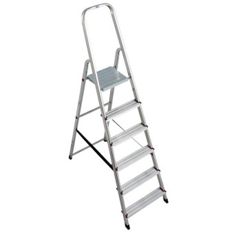 Стремянка алюминиевая 6 ступеней Krause Corda 000736