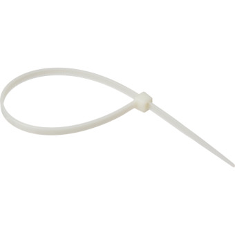 Хомут (стяжка) пластиковый TOPFORT 200х3.6 мм белый морозостойкий 100  штук