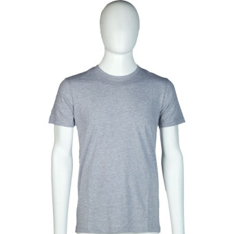 Футболка серый меланж короткий рукав 100% хлопок (размер 48-50 (L))