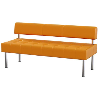 Модуль диван прямой Business Bu3 трехместный оранжевый (искусственная  кожа)