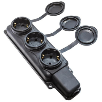 Розетка кабельная Свет РП 16-334 открытого монтажа черная (EV0303-0010)