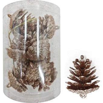 Новогоднее украшение Время Чудес пластик коричневый (высота 4.5 см, 10 штук в упаковке) Новогоднее украшение Время Чудес пластик коричневый (высота 4.5 см, 10 штук в упаковке)