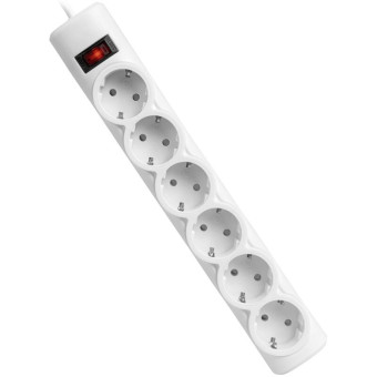 Сетевой фильтр Defender DFS 151 на 6 розеток 1.8 метра белый (99489)