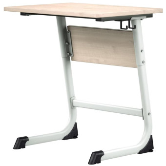 Стол ученический одномеcтный Оптима (клен танзай/светло-серый, рост 3-5)
