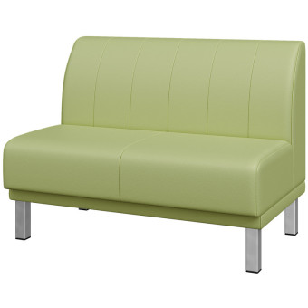 Модуль диван прямой двухместный Холл светло-зеленый (искусственная кожа)