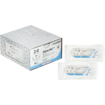 Шовный материал Пролен 2/0 90 см колющая игла 36 мм x 2 1/2 PGG5694H (36  штук в упаковке)