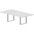 Стол для переговоров Virtus на металлокаркасе (белый/алюминий,  2400х1200х720 мм)
