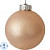 Ёлочный шар новогодний Коломеев стекло персиковый (диаметр 8 см)