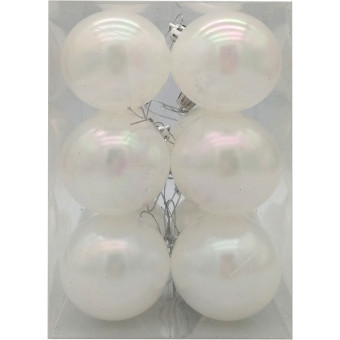 Набор шаров Время Чудес полистирол белые (диаметр 6 см, 12 штук в упаковке)