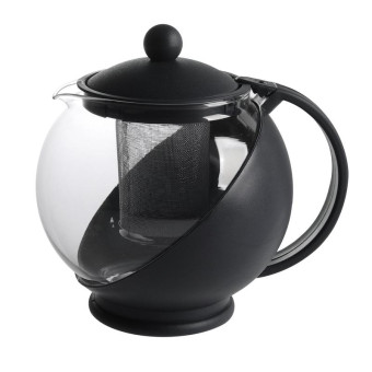 Чайник заварочный Irit стеклянный/пластиковый черный 1.25 л (артикул производителя KTZ-125-003)