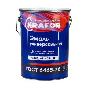 Эмаль универсальная Krafor ПФ-115 бирюзовая глянцевая 6 кг
