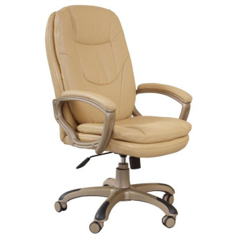 Кресло для руководителя Бюрократ CH 868YAXSN бежевое (искусственная кожа/пластик)