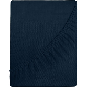 Простыня на резинке Verossa Twilight blue 140x200x20 см сатин 130 г/кв.м  тёмно-синяя