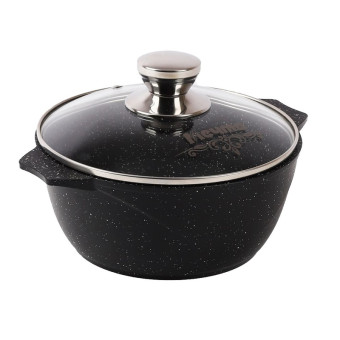 Кастрюля Мечта Гранит black 2 л алюминий с крышкой